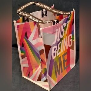 Colorful Tote Bag with 'Just Being Me' Design